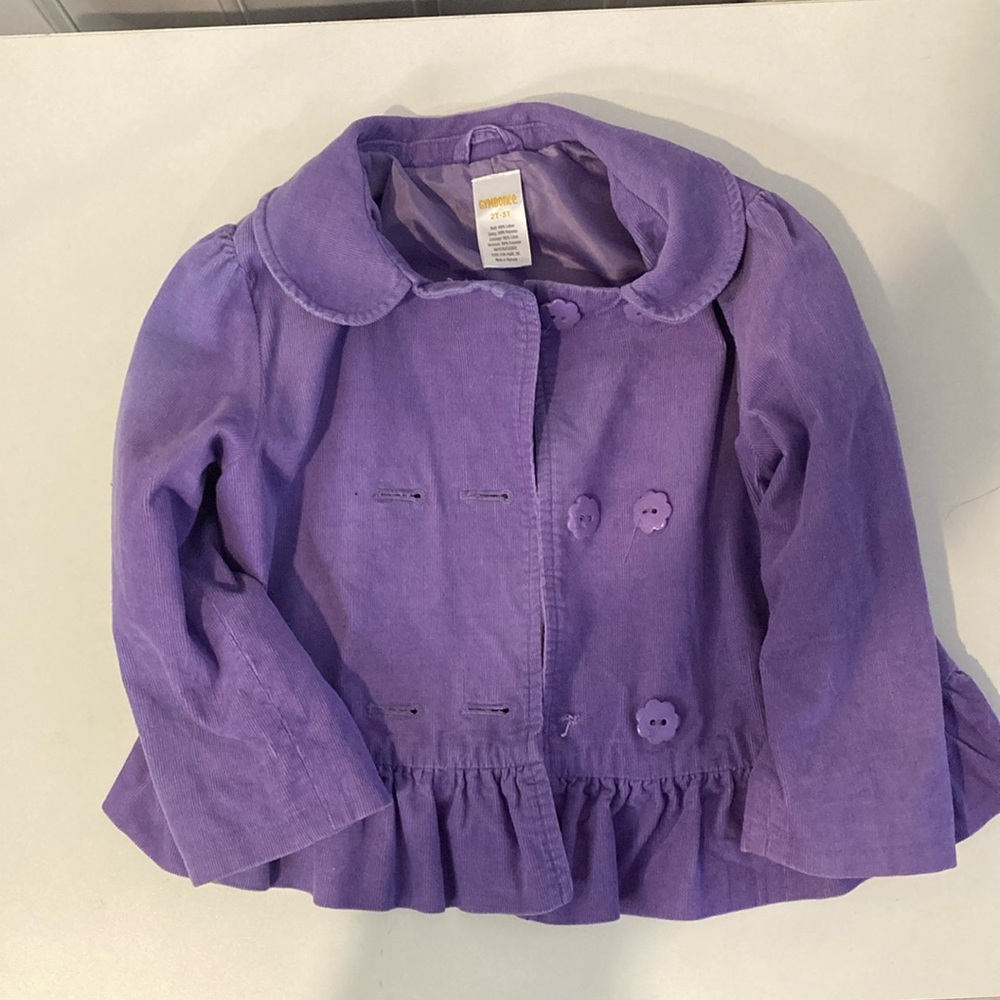 2T-3T Gymboree Stylish Corgi purple corduroy jacket